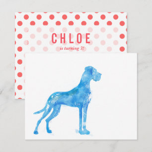 Aquarell Great Dane Einladung