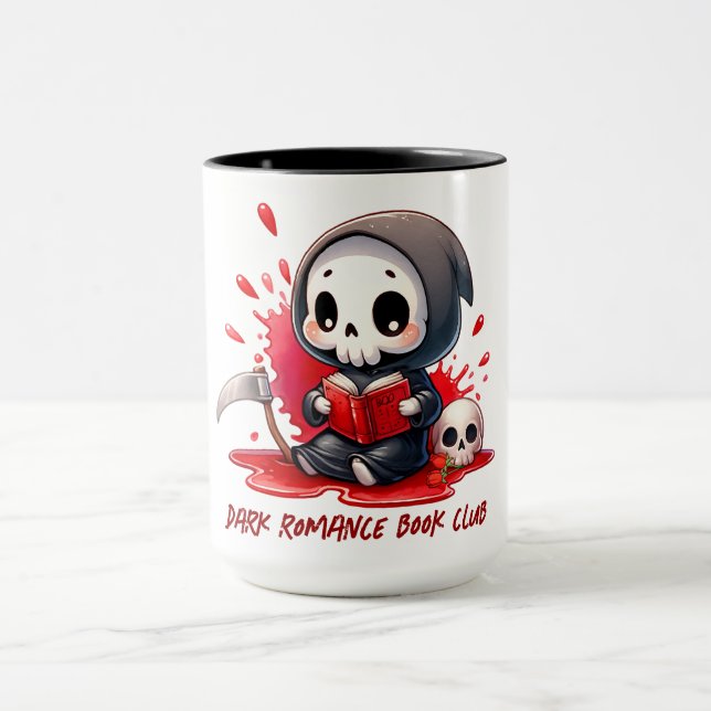 Aquarell Grill Sensenmann Buchhandlung Tasse (Zentrum)
