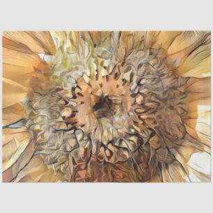 Aquarell Große Sonne Sonnenblume Elegante Kollekti Seidenpapier