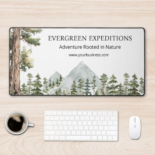 Aquarell Grün Wald Natur Outdoor Geschäft Schreibtischunterlage
