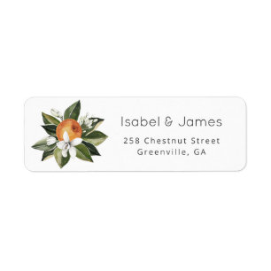 Aquarell Grüne Orange Blossom Rücksendeadresse