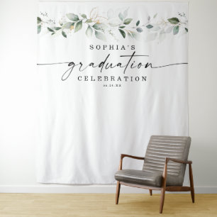 Aquarell-Grünpflanzen-Abschlussfoto-Prop-Hintergru Wandteppich