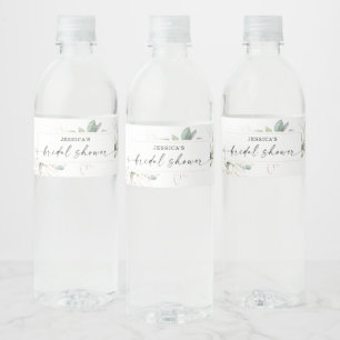 Aquarell Grünpflanzen mit Salbei Wasserflascheneti