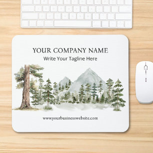 Aquarell Grünwald Natur Outdoor Geschäft Mousepad