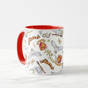 Aquarell GRYFFINDOR™ Hedwig-Muster Tasse