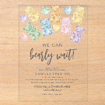 Aquarell-Gummibärchen-Baby-Party