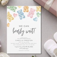 Aquarell-Gummibärchen-Baby-Party