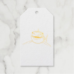 Aquarell-Hai lächelnd grauer grüner Ozean-Tier Geschenkanhänger