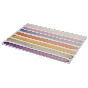 Aquarell-Handbemalte Pinselstriche, Banner. Schneidebrett