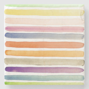 Aquarell-Handpinselstriche, Banner. Steinuntersetzer
