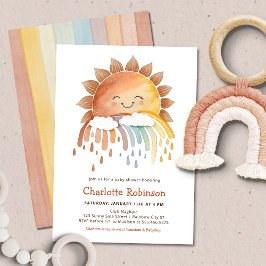Aquarell Happy Yellow Sunshine Baby Dusche Einladung