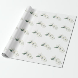 Aquarell-Hartriegel-Blüten-Geschenk-Packpapier Geschenkpapier
