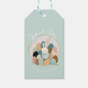 Aquarell-Häschen-Ostern-Danke-Baby-Party-Boh Geschenkanhänger