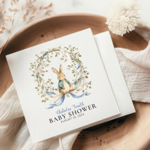 Aquarell-Hasen-Blumenkranz-Band-Baby-Party