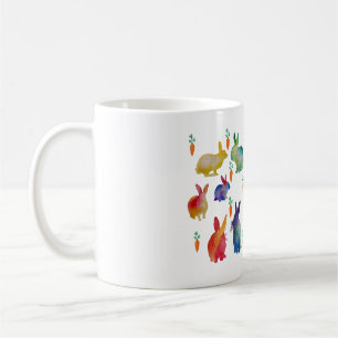 Aquarell-Hasen-Osterkunst Kaffeetasse