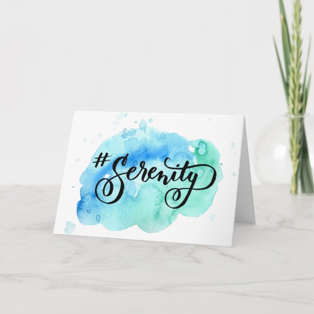 Aquarell hashtag Ruhe-Grußkarte Karte (Vorderseite)