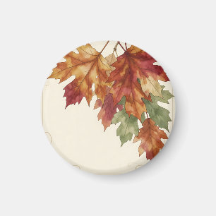Aquarell Herbst-Ahornblätter Elegant Magnet