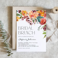 Aquarell Herbst-Blumenstrauß Brautbrunch