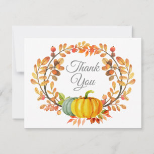 Aquarell-Herbst-Kürbis-Dankeschön-Karte Dankeskarte