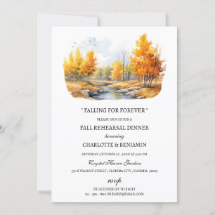 Aquarell Herbst- oder Herbst-Themen-Probedinner Einladung