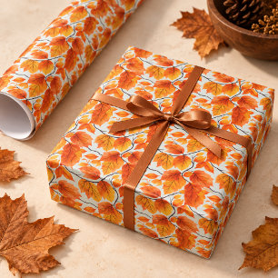 Aquarell Herbstlaub – Lebendiges Herbstlaub Geschenkpapier
