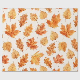 Aquarell-Herbstlaub-Verpackung Geschenkpapier