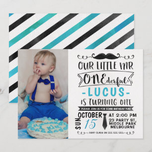 Aquarell-Herr ONEderful Birthday Invitation Einladung