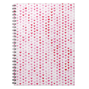 Aquarell-Herzen Notizblock