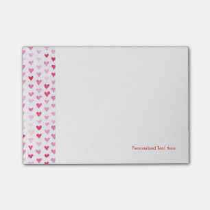 Aquarell-Herzen Post-it Klebezettel