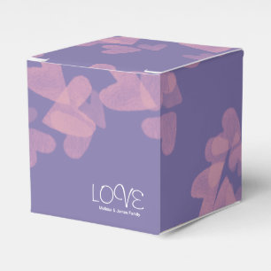 Aquarell-Herzen Schwimmend Rosa Lila Liebe Geschenkschachtel