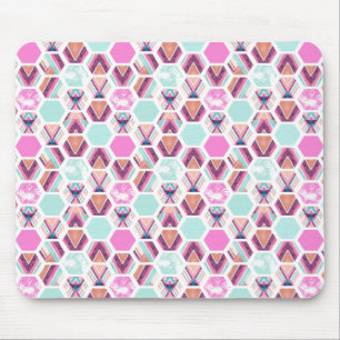 Aquarell-Hexagon-Muster Mousepad
