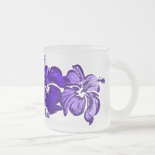 Aquarell-Hibiskus-Tasse Mattglastasse