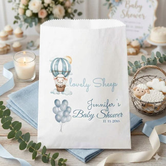 Aquarell Himmelsschafe & Luftballons Babyparty Geschenktütchen