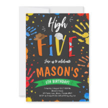 Aquarell Hoch fünf Geburtstage