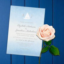 Aquarell-Hochzeit Wasser trifft Himmel