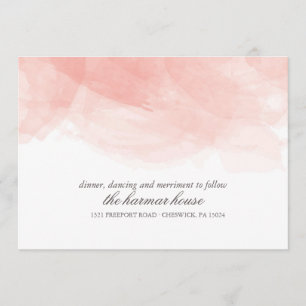 Aquarell-Hochzeitsempfangskarte Einladung