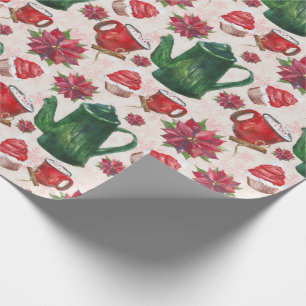 Aquarell Holiday Tee Party Geschenkpapier