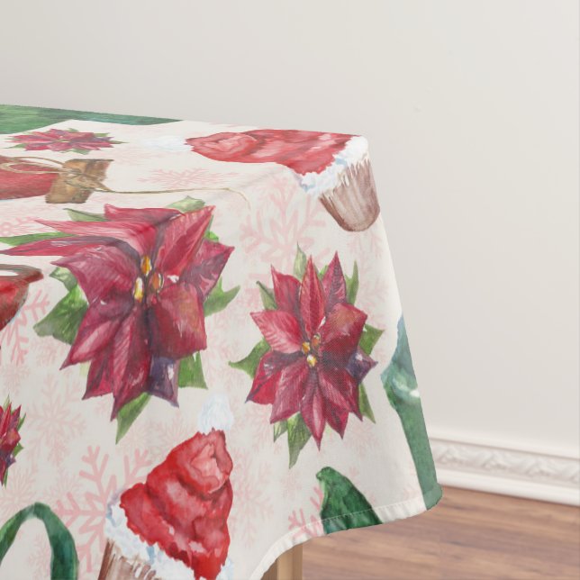 Aquarell Holiday Tee Party Tischdecke (Beispiel)