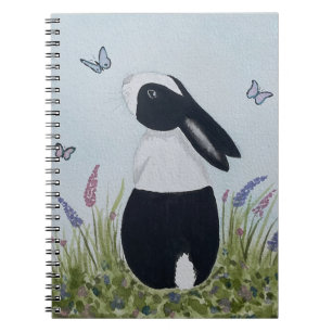 Aquarell-Holländisches-Bunny-Kaninchen Notizblock