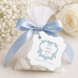 Aquarell Hortensien Monogramm Wappen Hochzeit Geschenkanhänger