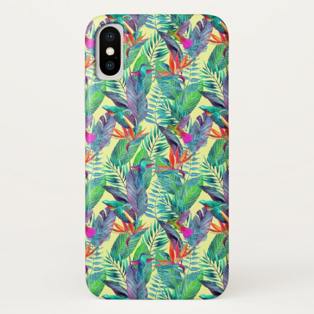 Aquarell Humminbirds im Dschungel Case-Mate iPhone Hülle (Rückseite)