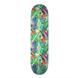 Aquarell Humminbirds im Dschungel Skateboard