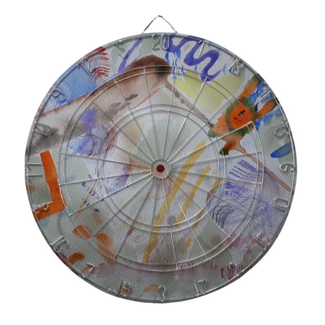 Aquarell Hummingbird Dartboard Dartscheibe (vorne)