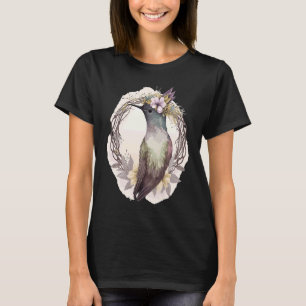 Aquarell Hummingvogel Blume Krongeburten T-Shirt
