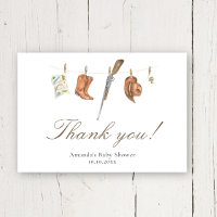Aquarell Hunter Baby Shower Danke