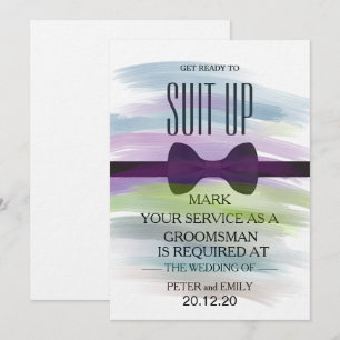 Aquarell Ihr Service als Trauzeuge Einladung