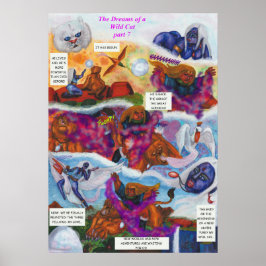 Aquarell-Illustration Comic-Kurzgeschichte Fantasy Poster