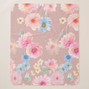 Aquarell-Illustration von Blumen. Große Sammlung A Sherpadecke
