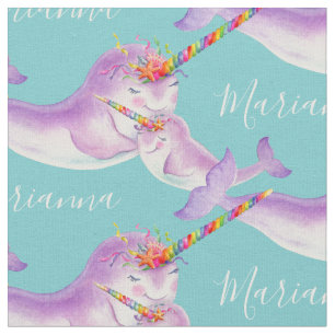 Aquarell-individuelle Name Stoff