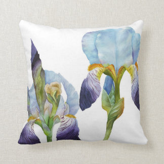 Aquarell-Iris Kissen